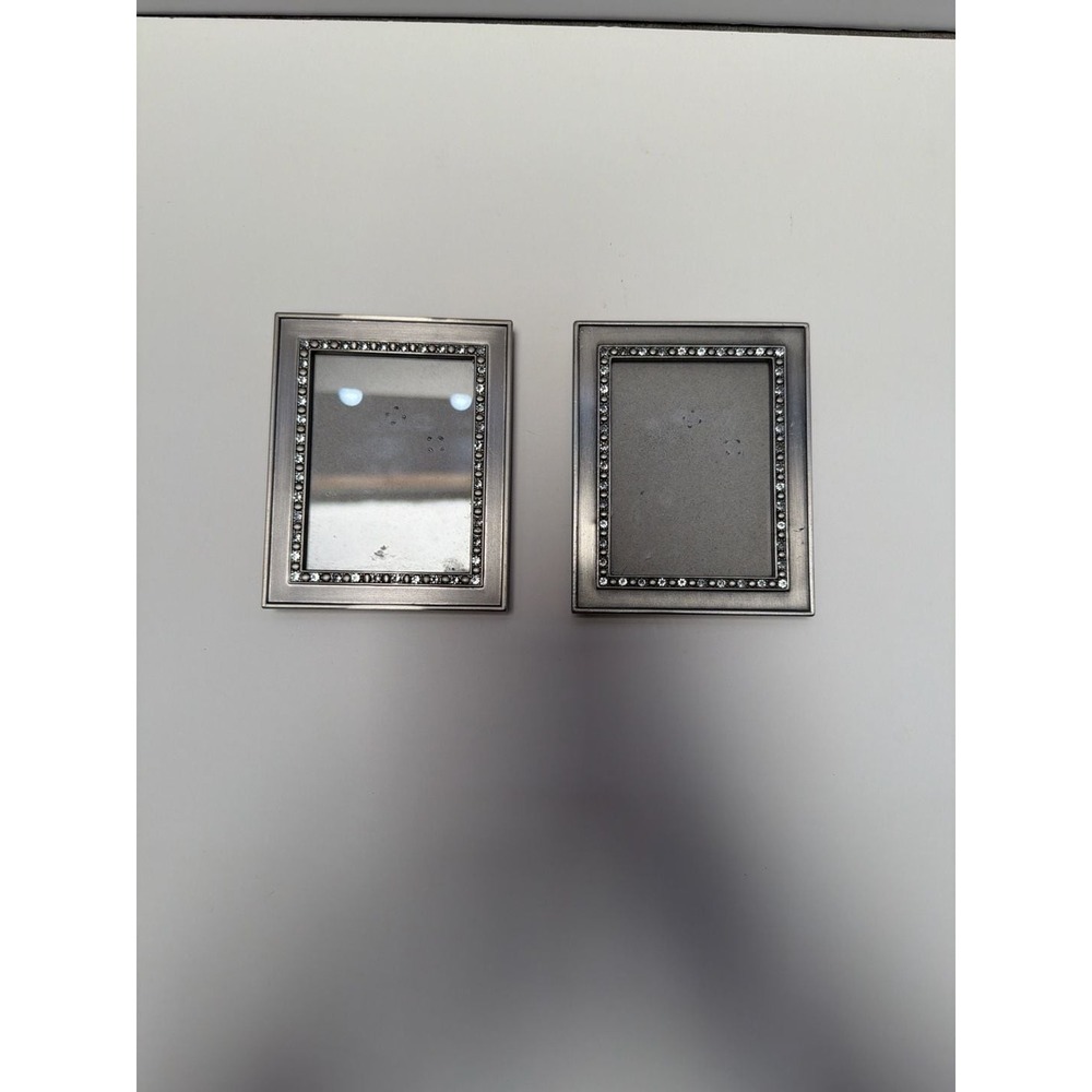 Set of 2 Malden Silver Metal Beaded Picture‎ Frames